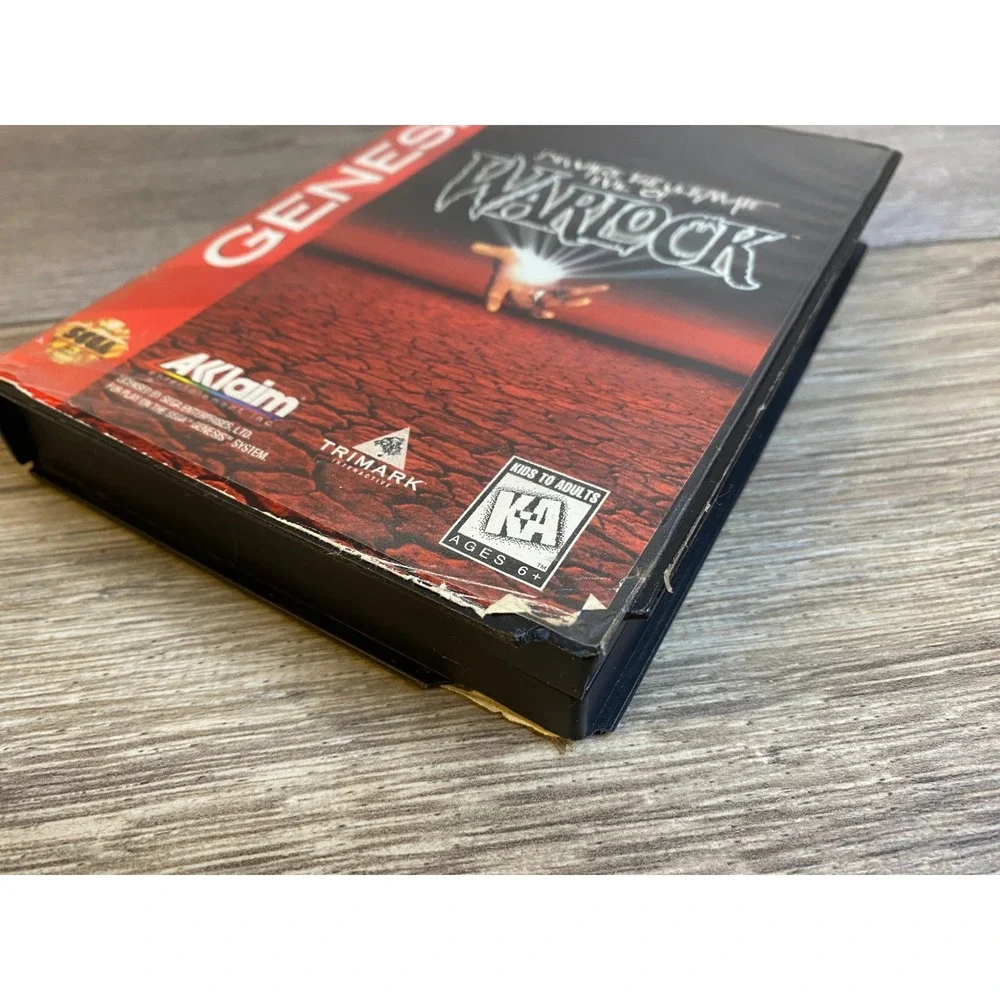 Warlock‎ Sega Genesis Game with Case Acclaim 1994 16-Bit Action Dark Fantasy